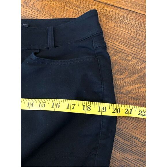 Prana Black Mid Rise Slim Leg Dark Academia Pants Size 12 - Picture 13 of 15